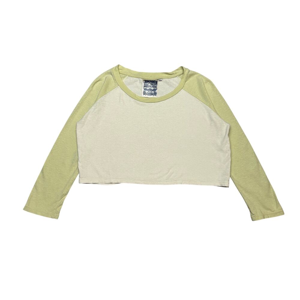 Jungmaven Hemp Organic Cotton Crop Baseball Raglan Tee Shirt Women's Small